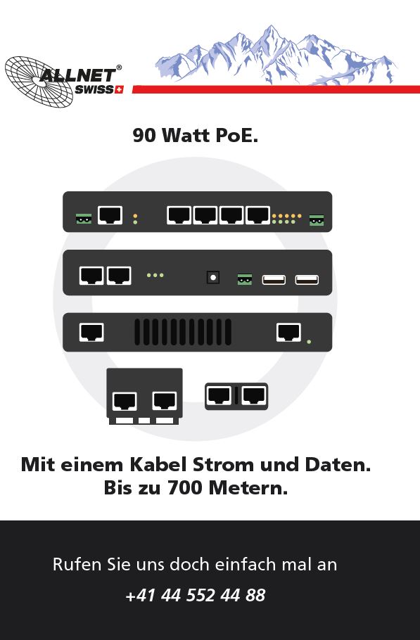 90W PoE mit ALLNET